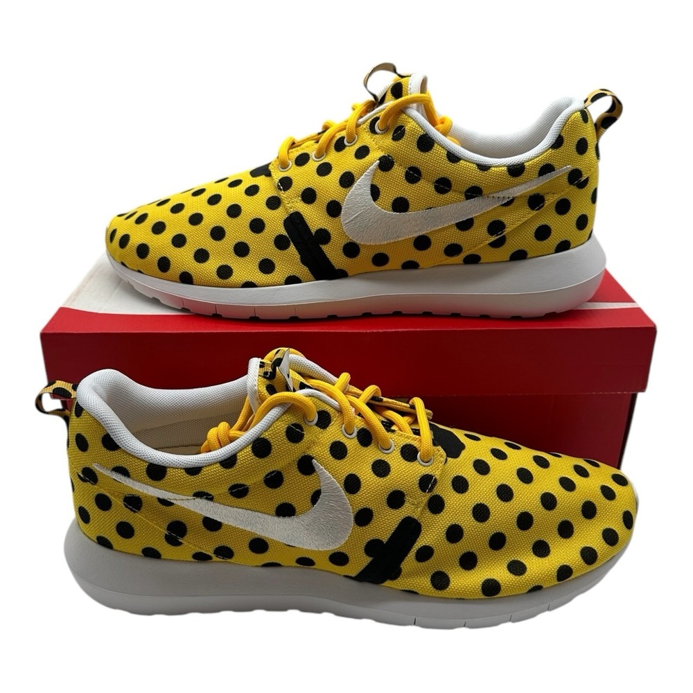 Nike‎ Roshe Run NM QS Shoes Mens 11.5 Yellow Polka Dot Pack Sneakers 810857-700